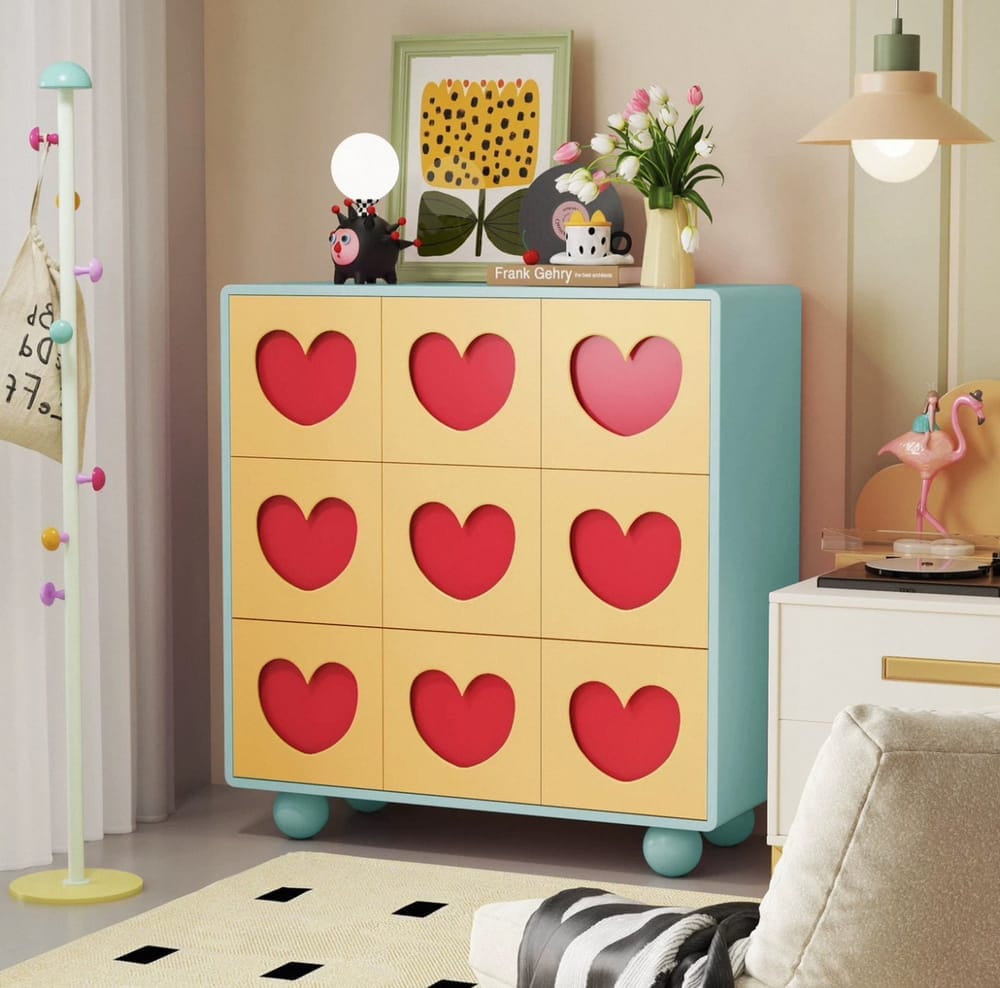 ตู้เก็บของ 9 ลิ้นชัก MY DOLLS HOUSE SWEETHEART 90 CM. สีฟ้า-เหลือง